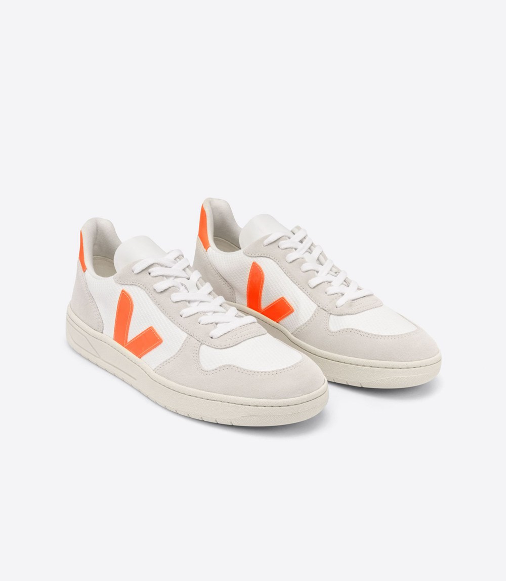 Veja Sneakers Barbati - V-10 B-Mesh - Albi/Bej/Portocalii - 0891267-MT